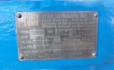 USED GOULDS 3700 6X8X13A