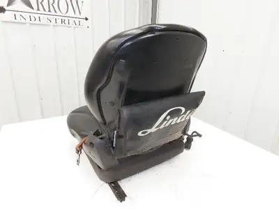 Grammer Forklift Seat Black Vinyl Adjustable Removed From Linde 0015225372