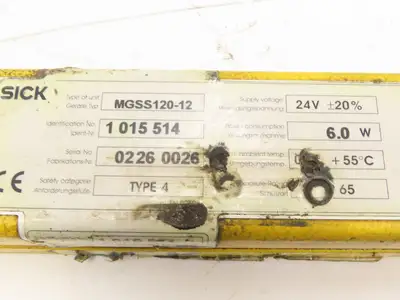 Sick MGSS120-12 Safety Light Curtain Transmitter 1200mm x 18m