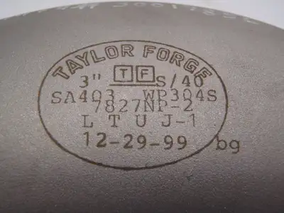 New | in-Stock TAYLOR FORGE 3" WP304S/304LS S/40 7827NP-2 LTUJ-1 90° SHORT RAD Valves/Fittings | Maverick Industrial Sales #1110270