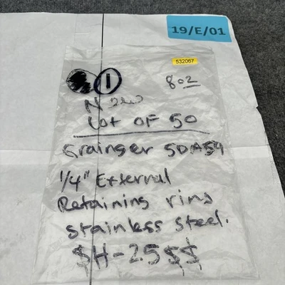 New | in-Stock Grainger 5DA59 Misc Fasteners California US | Davliegogo LLC #1706687