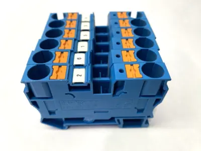 USED PHOENIX CONTACT FEED-THROUGH TERMINAL BLOCK 3212123 LOT OF 6