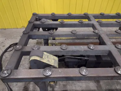 16' POWERED INFEED TABLE, USED FOR LOADING SHEETS IN A SHEAR / BRAKE: YOBRO #24335