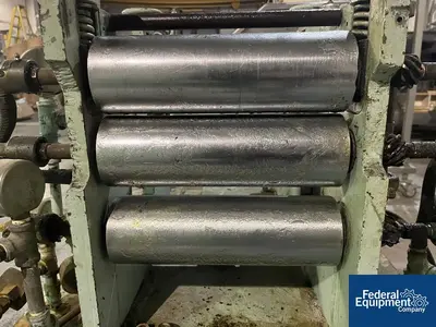 USED NRM 12" NRM Three Roll Sheet Stack