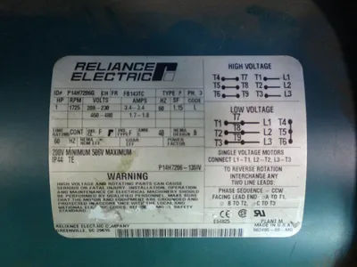 Used RELIANCE ELECTRIC P14H7206G Motors (misc) Ohio US | HGR 24 #1083836