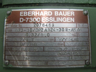 USED EBERHARD BAUER D-7300