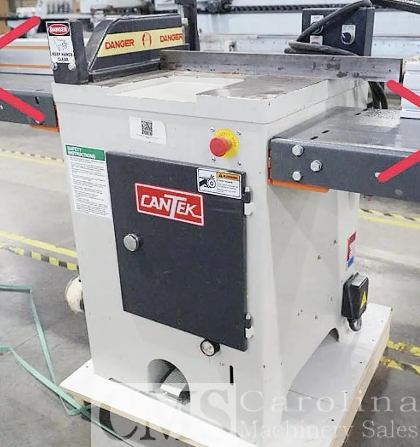 USED CANTEK CHOP SAW WITH INFEED