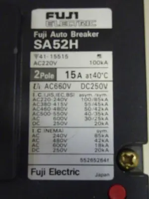 USED FUJI ELECTRIC SA52H-15
