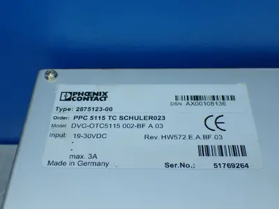 Used PHOENIX CONTACT DVGOTC5115 002BF Automation Control (HMI) Ohio US | HGR 24 #1095351