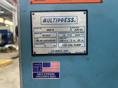 USED 2003 MULTIPRESS MULTIPRESS M5P-6 PRESS