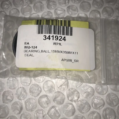 **New 802-124  Rubber Sealed Ball Bearing, 15x35x11, 62D2RS # (Lot Of 16)!!