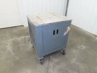 1" Aluminum Top Machine Mounting Base Welding Table 30"x30"x 37"H Cabinet
