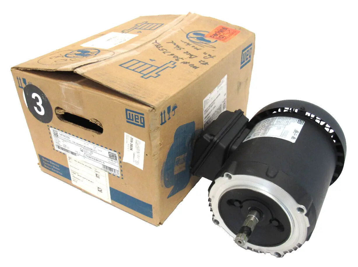 NEW WEG 7536ES3E56CFL-S MOTOR .75HP 14786500 208-230/460V