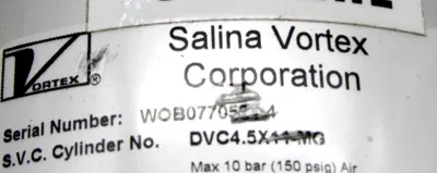 NEW SALINA VORTEX DVC4.5X11-MG AIR CYLINDER DVC45X11MG