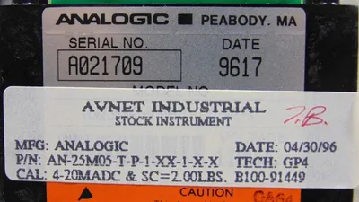 Analogic AN-25M05-T-P-1-XX-1-X-X Measurometer II Digital Indicator Used