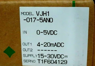 NEW YOKOGAWA VJH1-017-5AN0 SIGNAL CONDITIONER MODEL VJH1 STYLE S3.00 VJH10175AN0