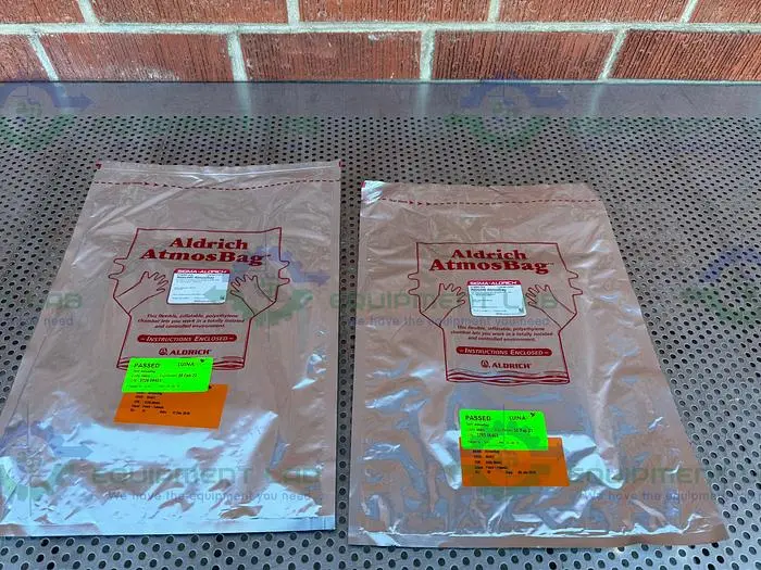 Used LOT OF 2 - SIGMA ALDRICH Z118362-1EA TWO HAND ATMOSBAG SIZE M W/ ETHYLENE OXIDE Glove Boxes California US | Equipment Lab #488724