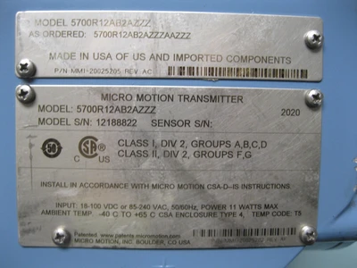 NEW Micro Motion 5700 R12 AB2AZZZ AAZZZ