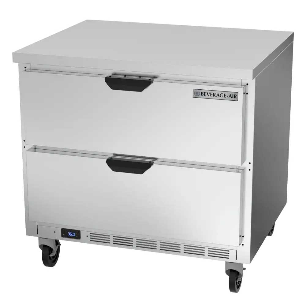 Beverage-Air WTRD36AHC-2-FLT 36" Worktop Refrigerator W/ (1) Section, 115v