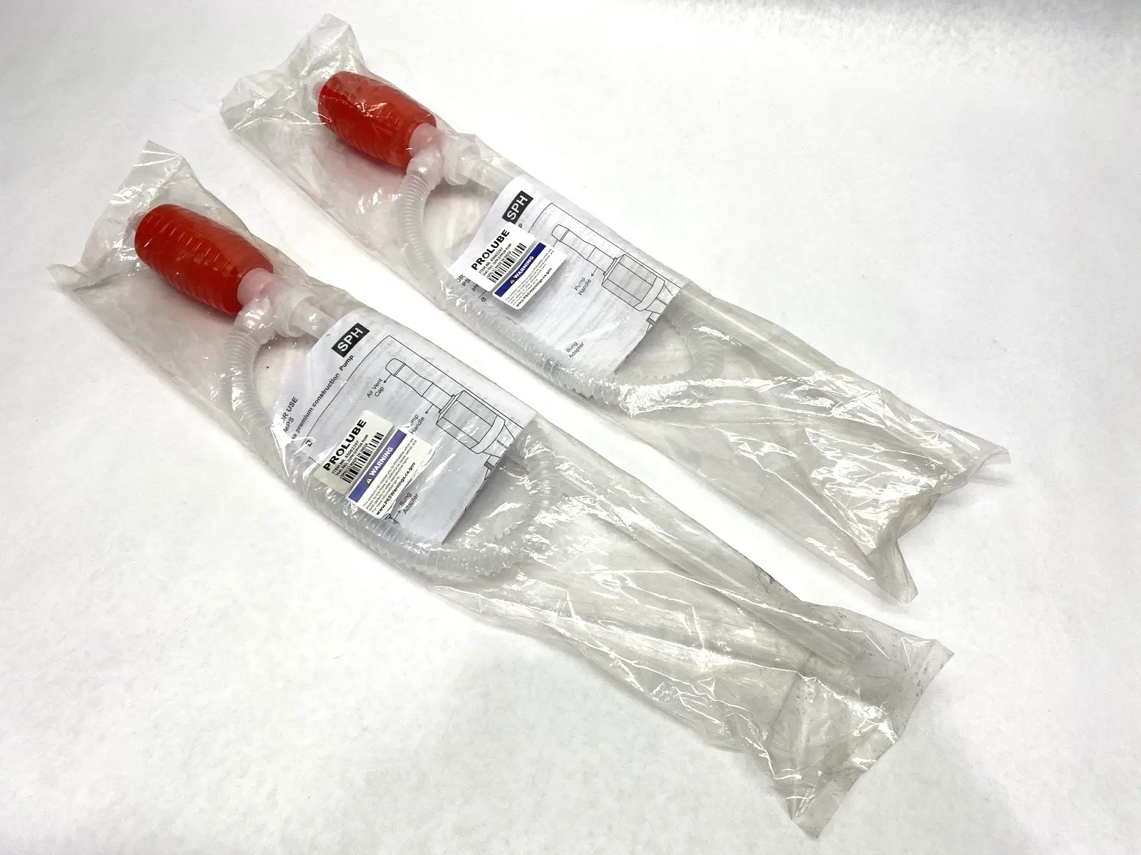 USED PROLUBE POLYETHYLENE HAND OPERATED SIPHON PUMP 21" 5GAL LOT OF 2