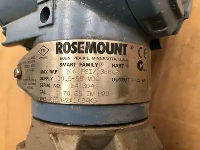 Rosemount 3051CD Coplaner Differential Pressure Sensor 1A22A1ABK5 2000PSI