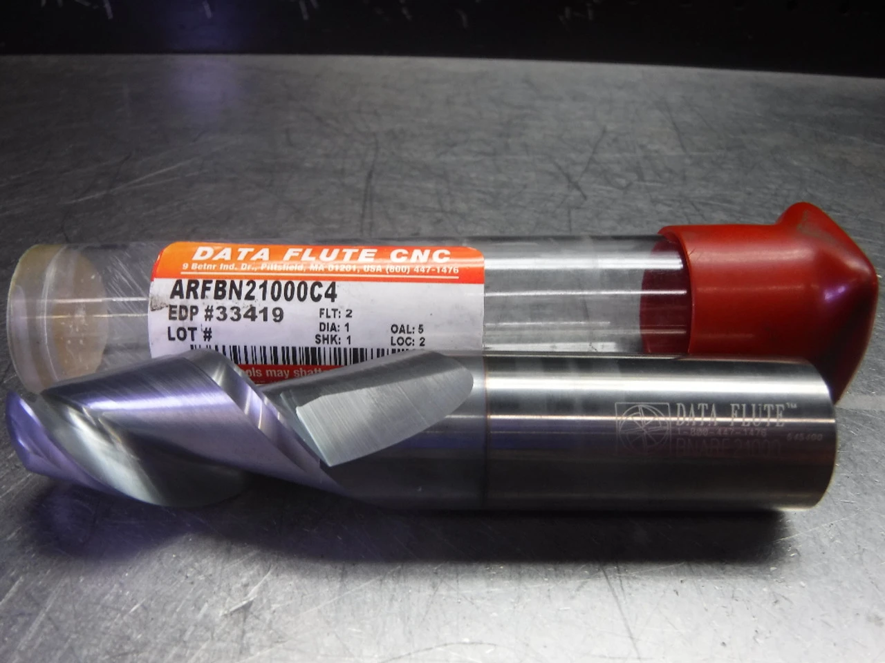Data Flute 1" Solid Carbide Endmill 2 Flute ARFBN21000C4 (LOC418B)