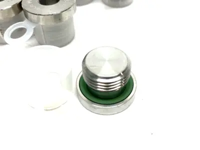 Inner Hex Head M18x1.5 Pipe Fitting Plug, Stainless Steel w/ Seal LOT OF 6