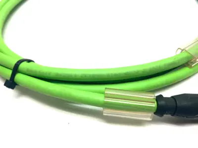 USED BECKHOFF DOUBLE ENDED ETHERCAT CABLE M12 4-PIN 2M LENGTH