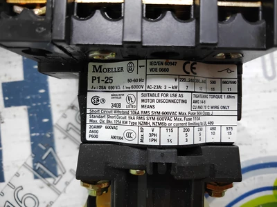 NEW EATON MOELLER P1-25/V/SVB/N
