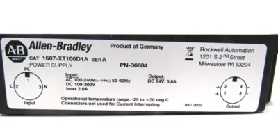ALLEN BRADLEY 1607-XT100D1A POWER SUPPLY SER.A 1607XT100D1A NEW SURPLUS