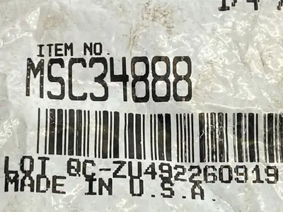 MSC34888 Dowel Pin 1/4" Diameter 1" Length SS Grade 8 LOT OF 106