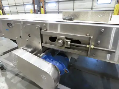 56"x 13' 4" Stainless Portable Slider Bed Conveyor 52"Wide Belt 480V 3PH 100FPM