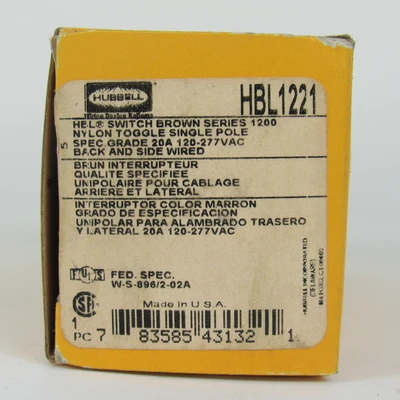 NEW HUBBELL HBL1221