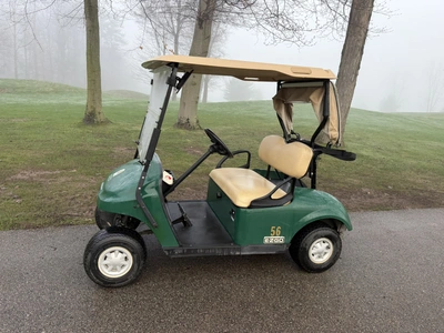 (1) 2017 E-Z-Go golf cart with a Kawasaki gas engine, model 625111G01, includes canopy, ball cover, ...
