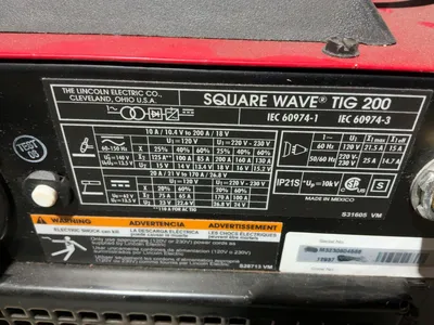 Used LINCOLN ELECTRIC SQUARE WAVE® TIG 200 TIG WELDER Tig Welders Michigan US | Miedema Asset Management Group #1424975
