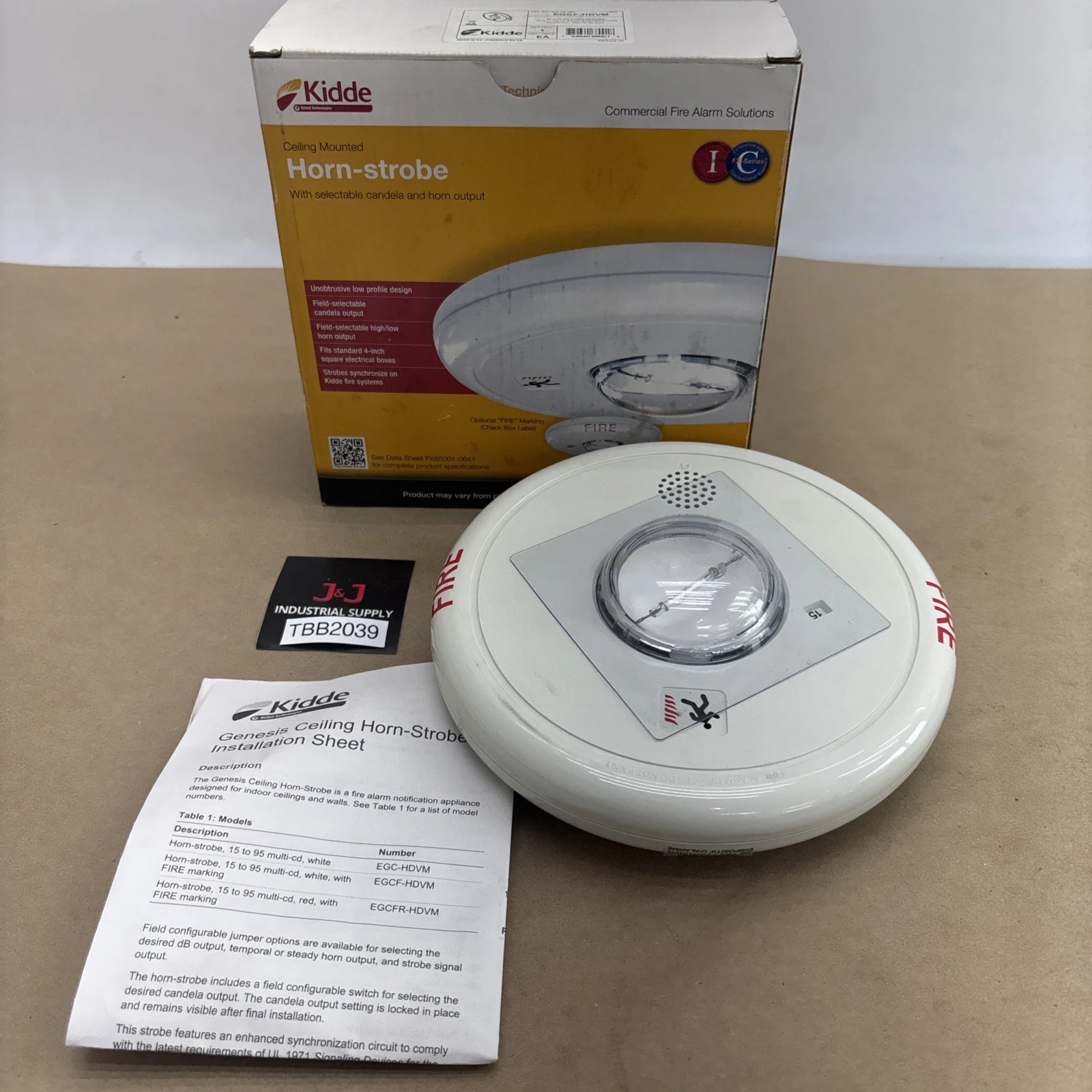 NEW Kidde EGCF-HDVM