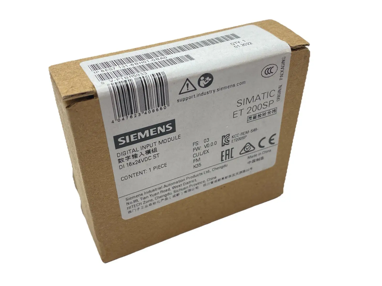 NEW SIEMENS SIMATIC ET 200SP DIGITAL INPUT MODULE 24VDC