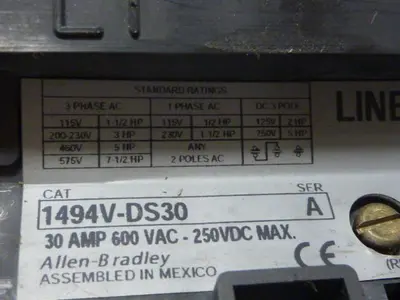 USED ALLEN BRADLEY 1494V-DS30 SER A