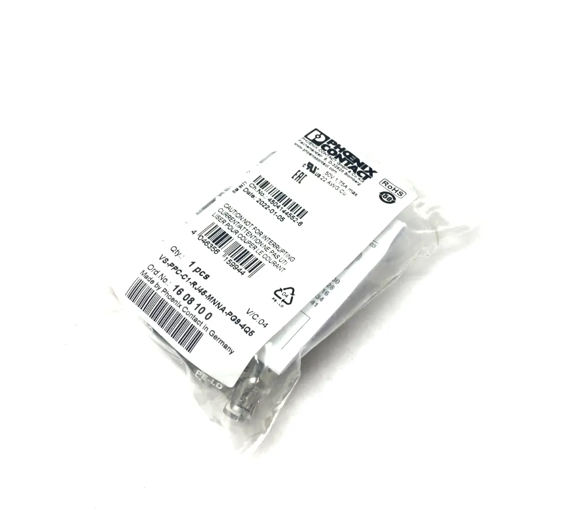 VS-PPC-C1-RJ45-MNNA-PG9-4Q5,1608100 | Phoenix Contact VS-PPC-C1-RJ45-MNNA-PG9-4Q5 4-Position Connector 1608100 - New Other