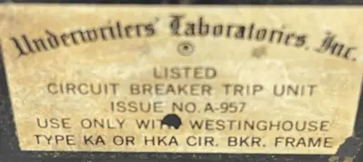 NEW WESTINGHOUSE HKA3200T CIRCUIT BREAKER TRIP UNIT