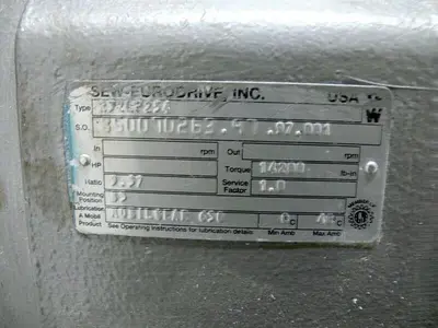 USED TELEDYNE READCO 6" PROCESSOR CONTINUOUS PASTE MIXER W/ 15HP MOTOR & CONTROLS