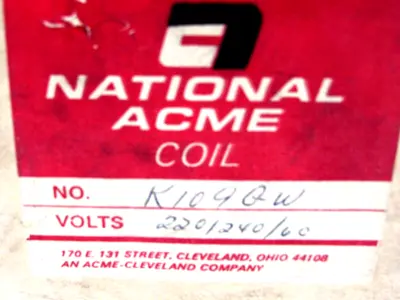 NEW NATIONAL ACME K-109-GW COIL K109G K109GW