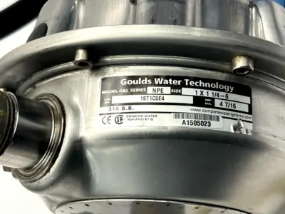 1ST1C5E4 | Goulds  NPE Series Centrifugal Pump 1 x 1-1/4 - 6 3500 RPM 1/2 HP - Used