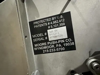 USED MOORE 100 MM BATCHER