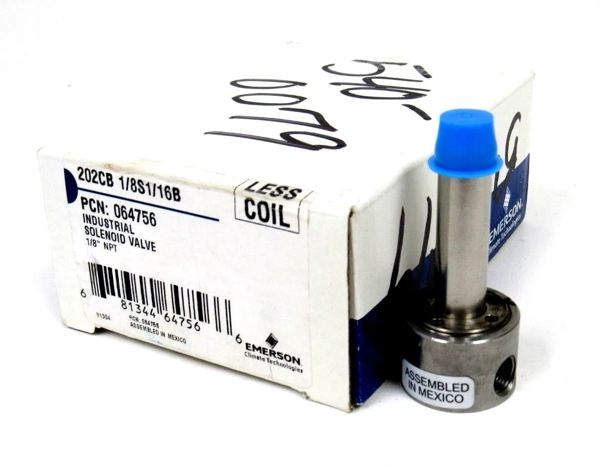 NEW EMERSON 202CB-1/8S1/16B SOLENOID VALVE 064756 202CB18S116B