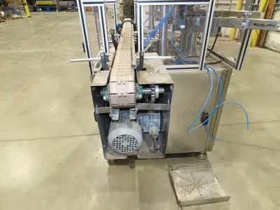 Jet Pack Machines Indexing Feed Table Bottle Conveyor
