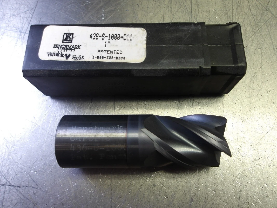 Benchmark 1" 4 Flute Carbide Vari Helix Endmill 1" Shank 436S1000C11 (LOC2822B)