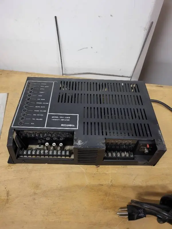 Bogen TPU-100B Telephone Paging 100W Amplifier with Manual