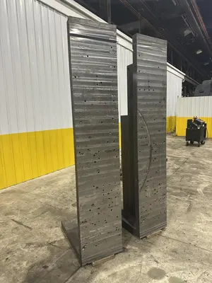 20" W X 36" X 100" HIGH PAIR OF 2 STEEL ANGLE PLATES: STOCK #22222