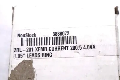 Flex-Core 2RL-201 Current Transformer ACC Class 4VA 200 5A New Open Box #K-2185
